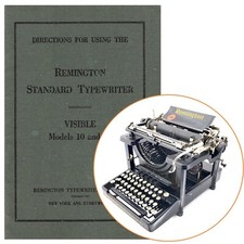 EARLY Remington No. 10 Typewriter Instruction Manual User Repro Standard Vtg thumbnail