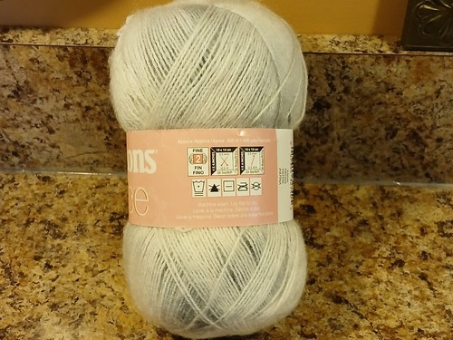 Patons Pizzo Peso Filato 80%Acrilico 10%Mohair 10%Lana "Patina" Bianco Grigio Nero 85g - Foto 7 di 21