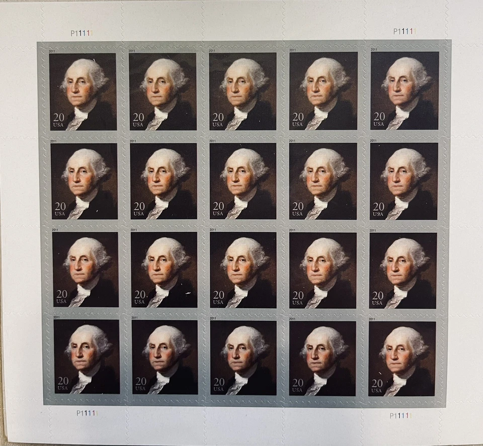 2011 GEORGE WASHINGTON STAMP SHEET-SCOTT #4504 PANE OF 20 POSTAGE STAMPS 20C MNH - Image 3 of 4