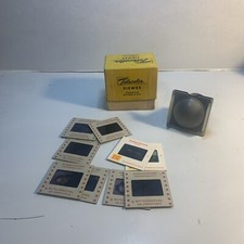 Telecolor Viewer w/ Box Hollywood 46 CALIF Slide Photo Vintage 1950's Black
