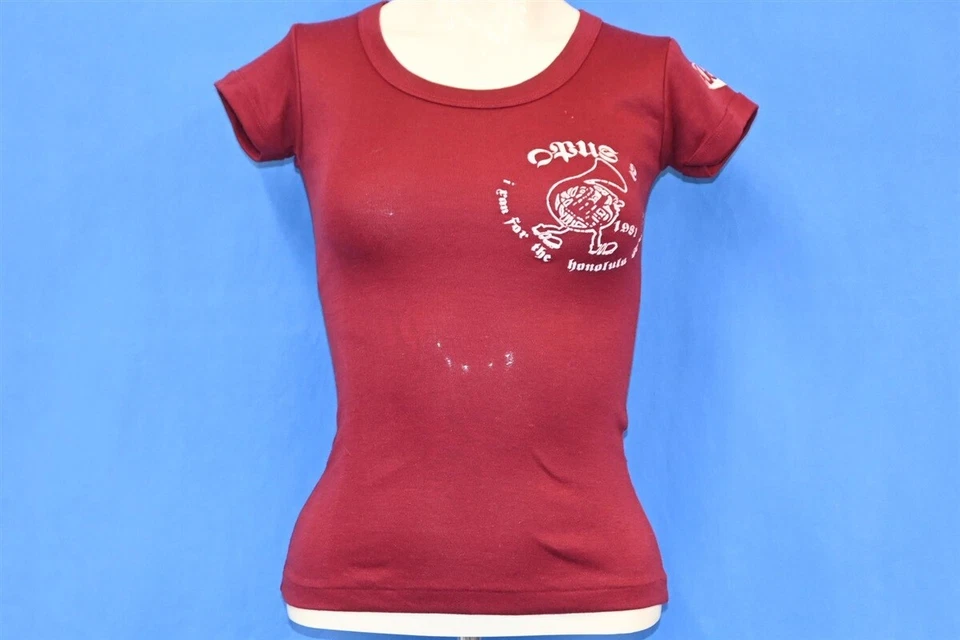 Camiseta vintage años 80 OPUS 2 RUN FOR THE HONOLULU SYMPHONY '81 KKUA 690 MUJER XS Foto 2 de 4