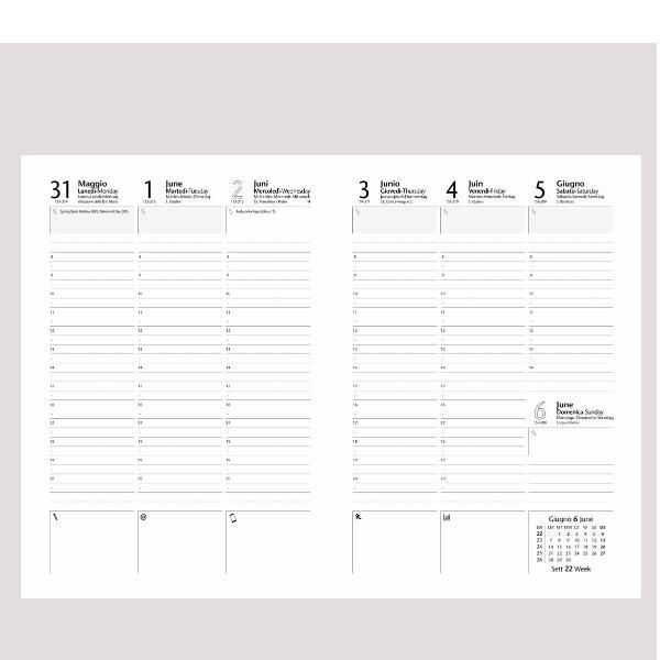 AGENDA SETT. 17X24 WEEKLY NERO