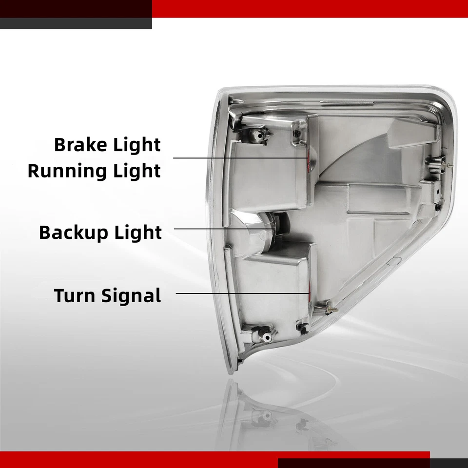 For Ford F150 F-150 Pickup 2009-2014 Left Driver Side Tail Light Brake Lamp - Image 3 of 4