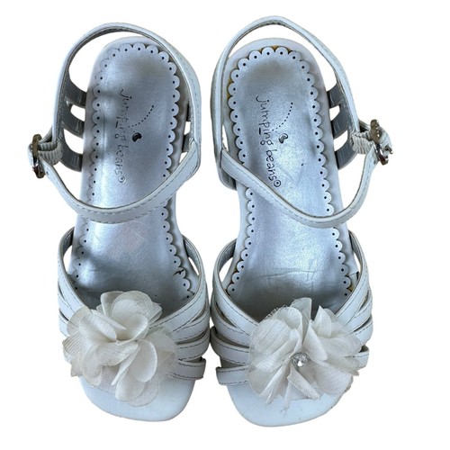 Sonoma Mädchen weiße elegante Sandalen mit Absatz und Blumen Größe 10 - Bild 6 von 10