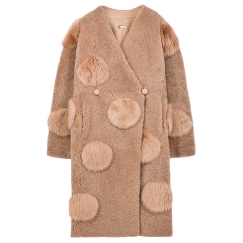 ANNE VEST ABI Pompom Shearling Coat 