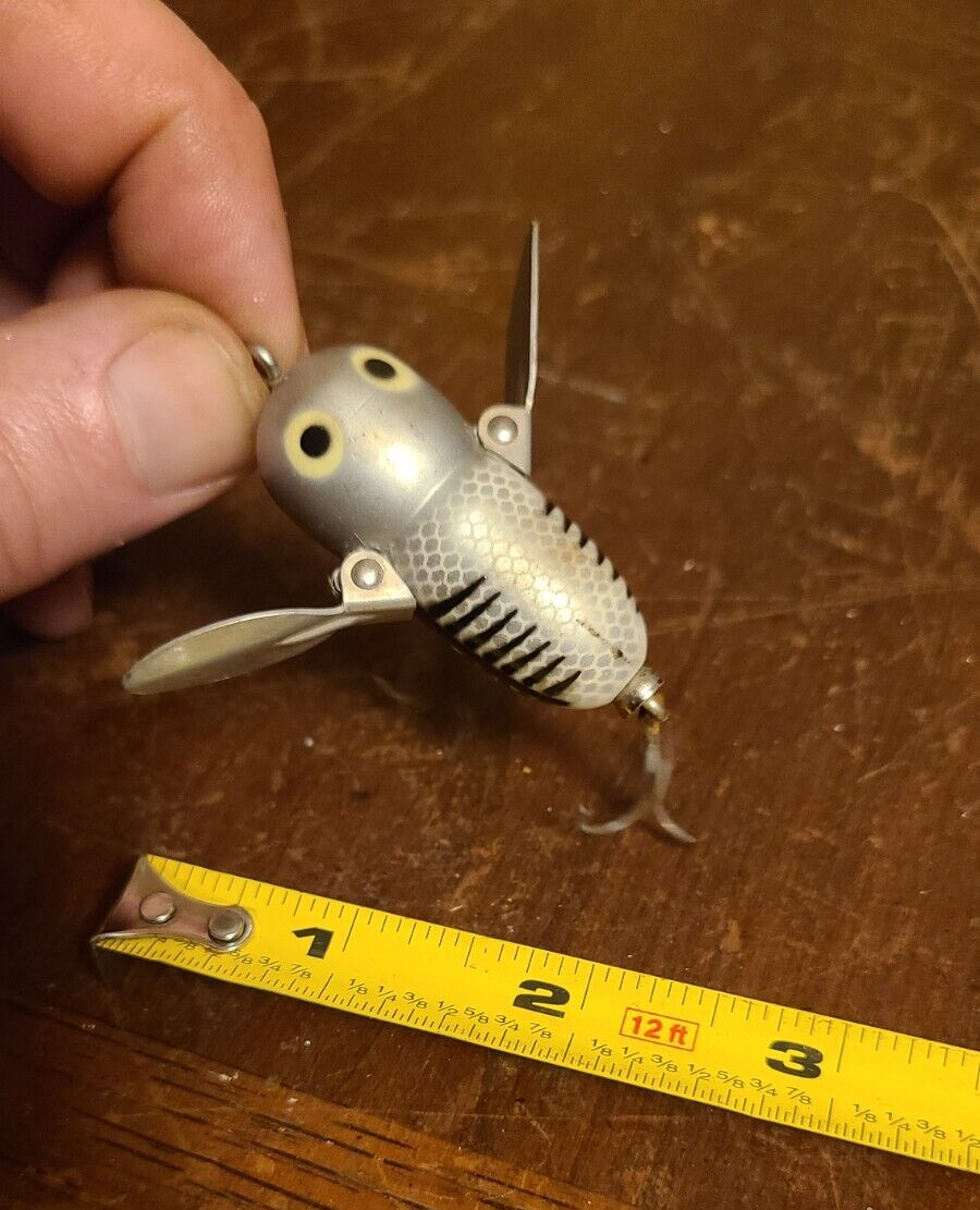 Vintage single hook freshwater fishing hook lure combo heddon tiny