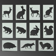 Animal Stencil Woodland Mylar Sheet Painting Wall Art Craft Airbrush 190 Micron