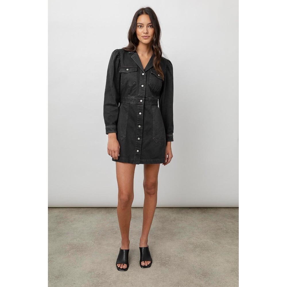 RAILS Lisette Carbon Gray Black Denim 4-Pocket Button-Up Shirt Dress S = 4/6 | eBay RAILS Lisette Carbon Gray Black Denim 4-Pocket Button-Up Shirt Dress S = 4/6 | eBay