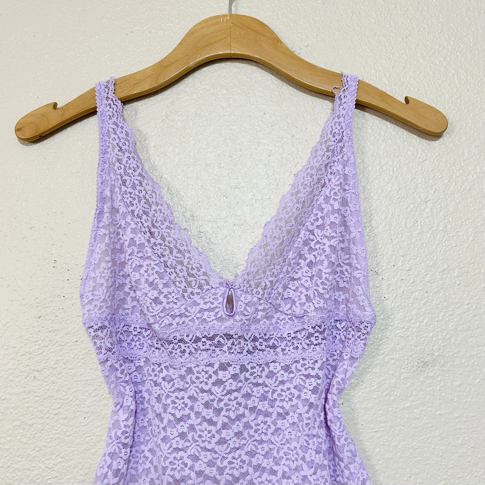 UNDERCOVER Victoria's Secret Sexy Little Things Vestito Slip in Pizzo Viola Taglia Media