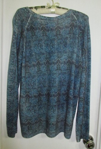 Neu mit Etikett Max Mara L 100 % Kaschmir Pullover blau melange Pullover Original $ 795 - Bild 7 von 12