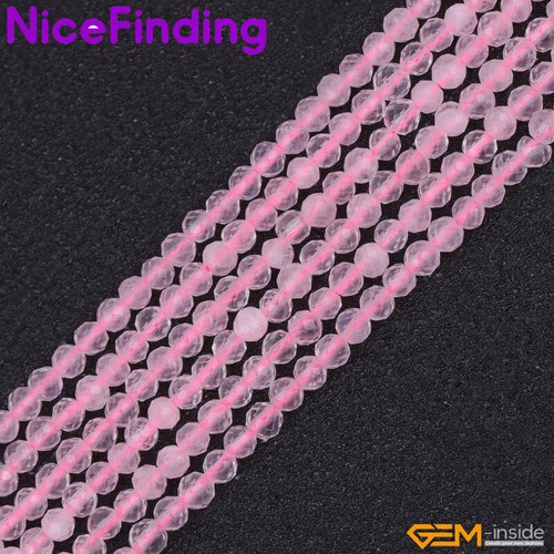 2mm 3mm Round Faceted Tiny Gemstone Spacer Loose Beads For Jewelry Making 15" - Picture 15 of 53