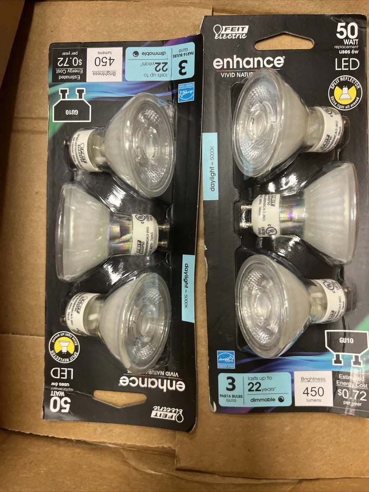 Feit Electric LED Light Bulb 50-W Dimmable 450 Lumens Daylight (6-Pack) - Image 3 of 4