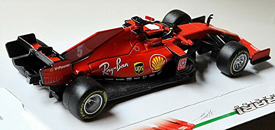Ferrari SF1000 #5 S.Vettel Austria Gp 2020 Austria Mattrot Rosso 1.43 Bburago - Immagine 3 di 4