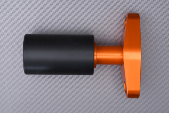 Pads de protection KTM Duke 390 antichoc orange pour préserver le moteur