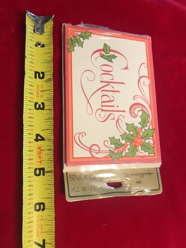 Vintage Hallmark Invitations CHRISTMAS Holiday “Cocktails” SEALED 1 pack of 8 - Picture 4 of 4