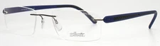 SILHOUETTE 5371 60 6056 5408 Grey Mens Rectangle Rimless Eyeglasses 53-21-145