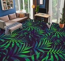 3D Bamboo Leaf 2524 Floor WallPaper Murals Wall Print Decal UK Zoe