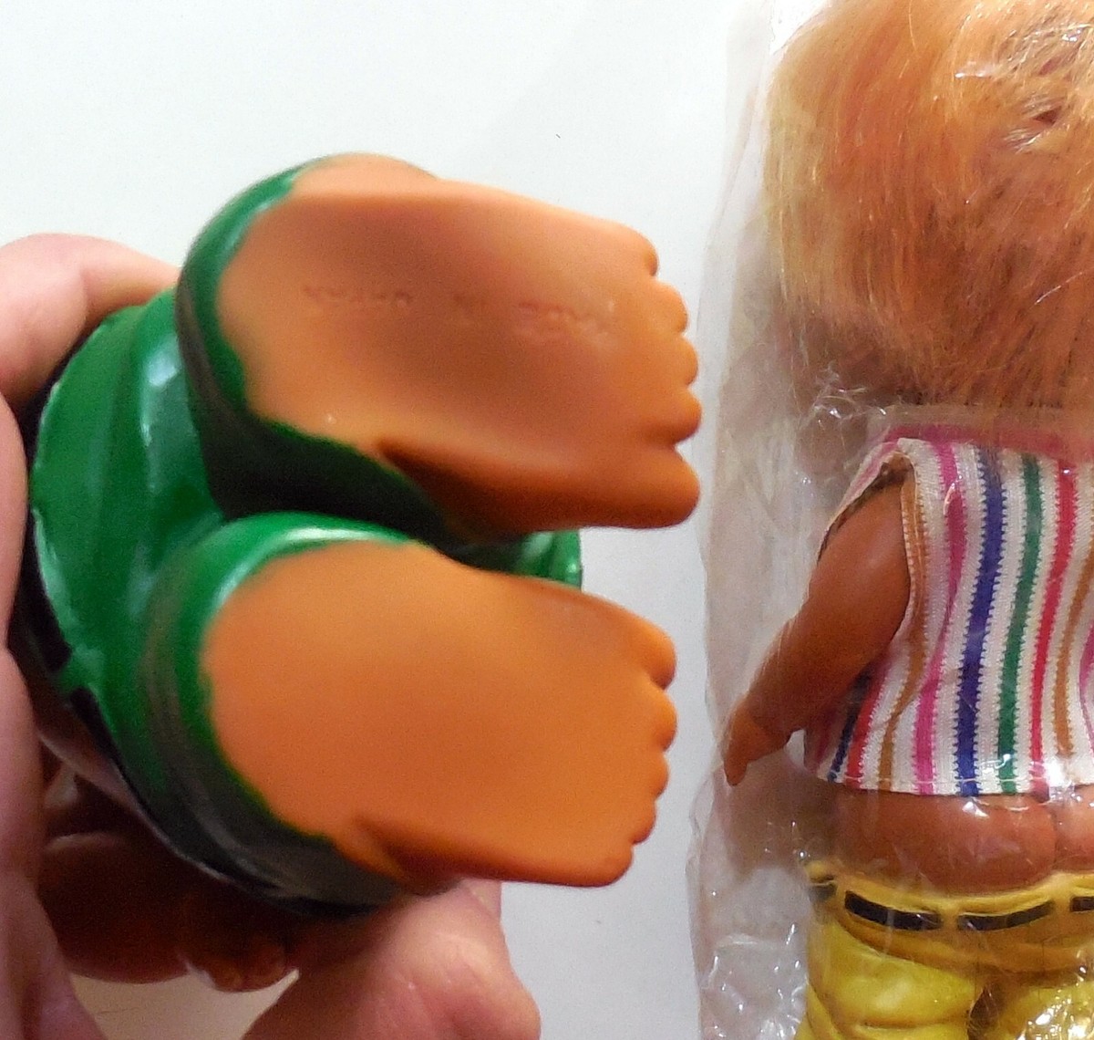 LOT 3x VINTAGE RUBBER VINYL TOYS BOYS DOLL 1960-70s made in