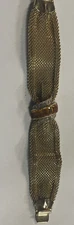 Emmons Vintage Jewelry, 1950s Book Piece Diamante Topaz Mesh Bracelet