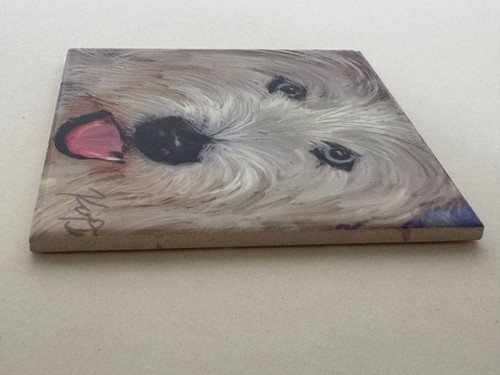 Karen Derrico Keramik Kunst Fliese West Highland weiß Terrier Westie Hund Wohndeko - Bild 7 von 12