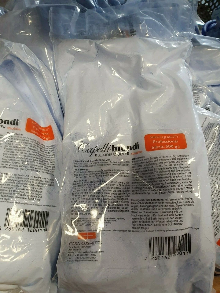 Capelli Biondi staubfreies Blondierpulver im 5 X 500 Gramm Beutel)