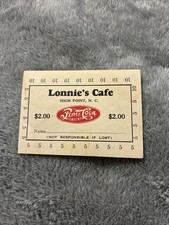 Tarjeta publicitaria vintage Pepsi:Cola Double Dot: Lonnie’s Café High Point, Carolina del Norte 👀