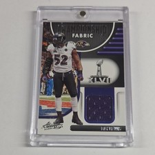 2022 Panini Absolute Ray Lewis Championship Fabric Memorabilia CF-9 Ravens XLVII