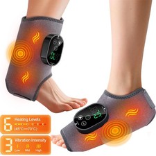 Cordless Foot Ankle Massager Pain Relief with 6 Heat Levels, 3 Vibration Modes