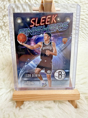 Topps Chrome 2025 NBA #SF-29 Sleek Finisher Egor Demin Brooklyn Nets Rookie RC