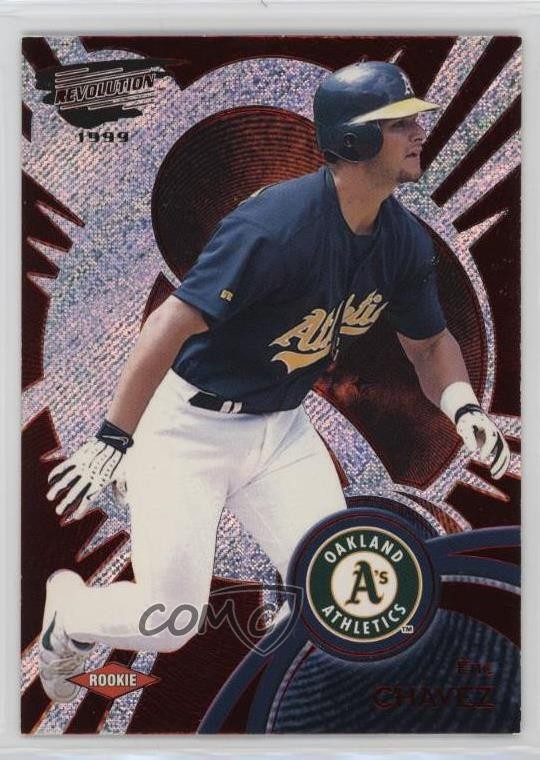 1999 Pacific Revolution Red /299 Eric Chavez #100 2cb
