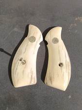 Giraffe Bone Grips Smith Wesson K L Frame Round Butt Premium Orion Outpost Sw