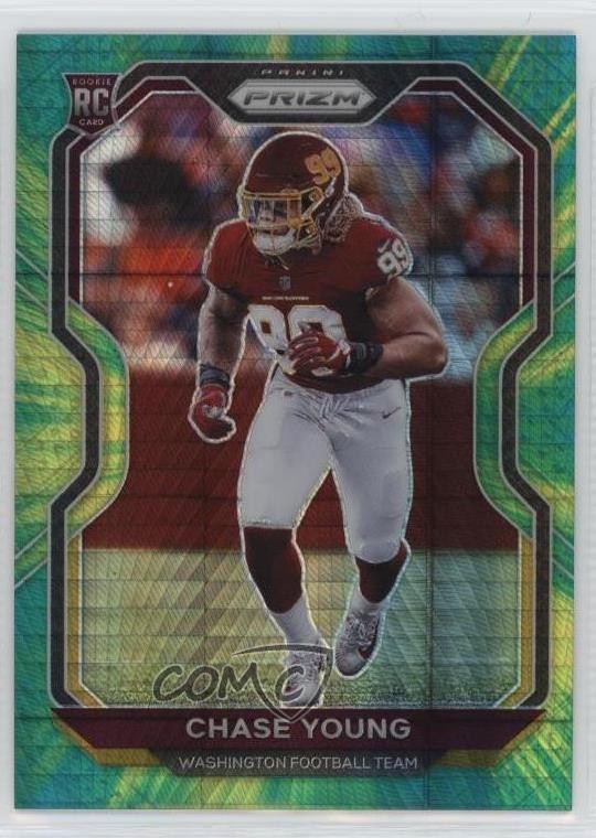 2020 Panini Prizm Rookie Hyper Prizm 87/175 Chase Young #383 8d4