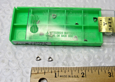 MITSUBISHI WCGT020102L CARBIDE INSERTS, (18 PCS) GRADE NX55