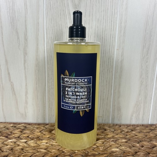 Jumbo Size MURDOCK Barbers Of London Patchouli 3 In 1 Wash 33.8 oz/1 Liter New - 第 1/7 張圖片