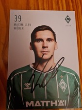 WERDER BREMEN AUTOGRAMMKARTE MAXIMILIAN  WÖBER SAISON 25/26 ORIGINAL SIGNIERT