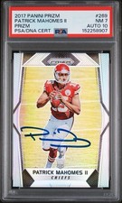 Patrick Mahomes 2017 Prizm Silver #269 Rookie Auto PSA 7 Autograph 10 📈🔥🐐