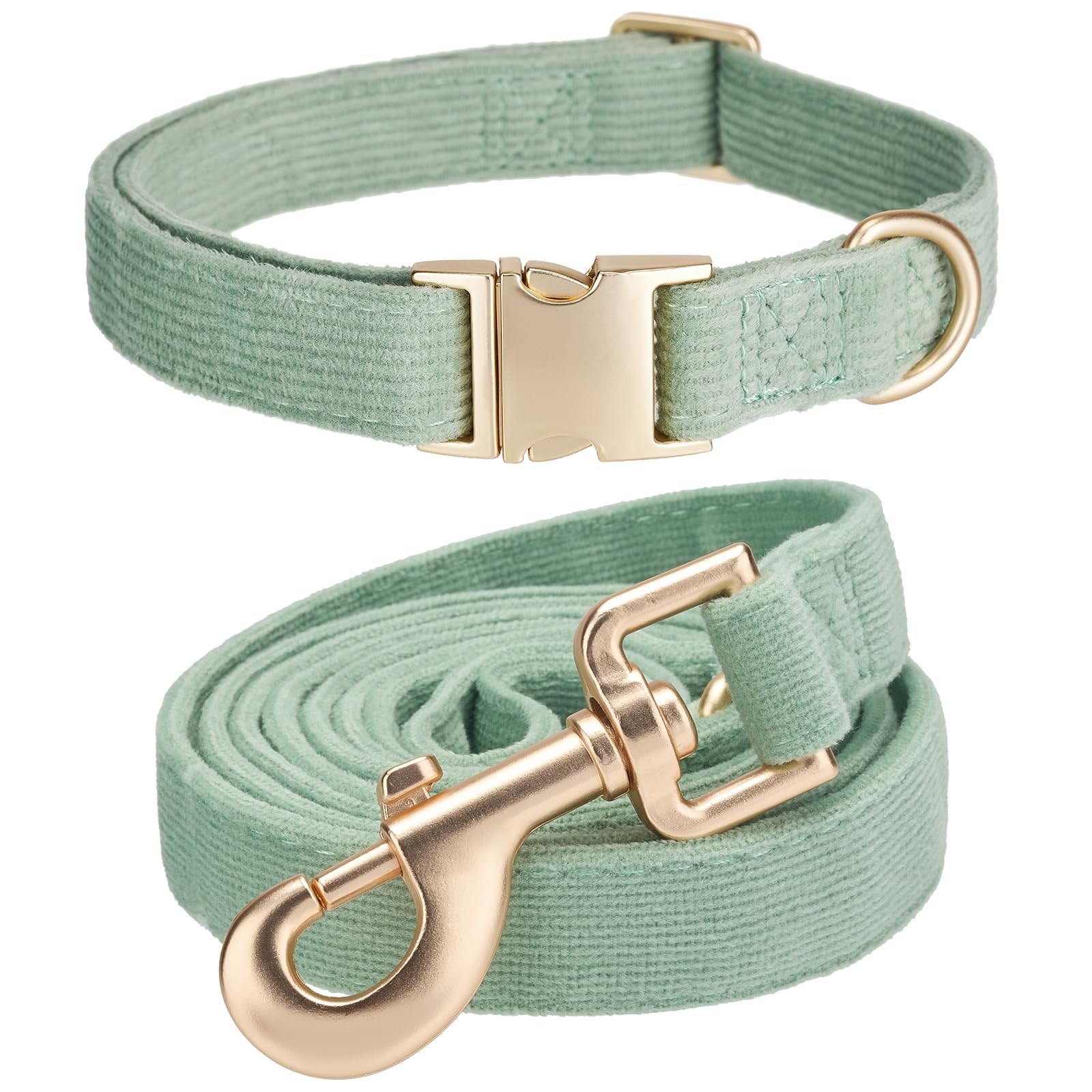 Collier et laisse pour petit chien doux en nylon anti-irritation rose S