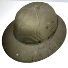 Vintage U.S. Military Pith Helmet Sunrigid Safari Hard Hat Olive Green WWII Era