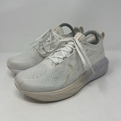 ASICS Gel Nimbus 25 (1012B626) Women Size 8.5 Running Shoes White 25 Anniversary
