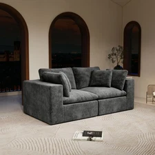 Modular Sectional Sofa Seat Upholstered Compressed Couch for Living Room Bedroom