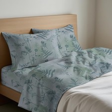 COMPLETO LENZUOLA 100% COTONE  SOFFIONE VERDE MADE IN ITALY