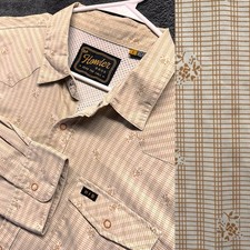 Howler Bros Snap Front Shirt Mens Large Floral Western Performance H Bar B Tech