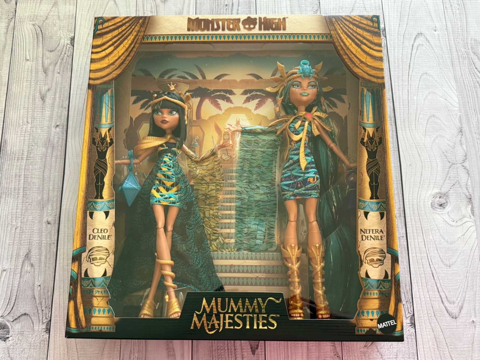 Monster High Doll Mummy Majesties Cleo & Nefera De Nile Collector Doll NEW