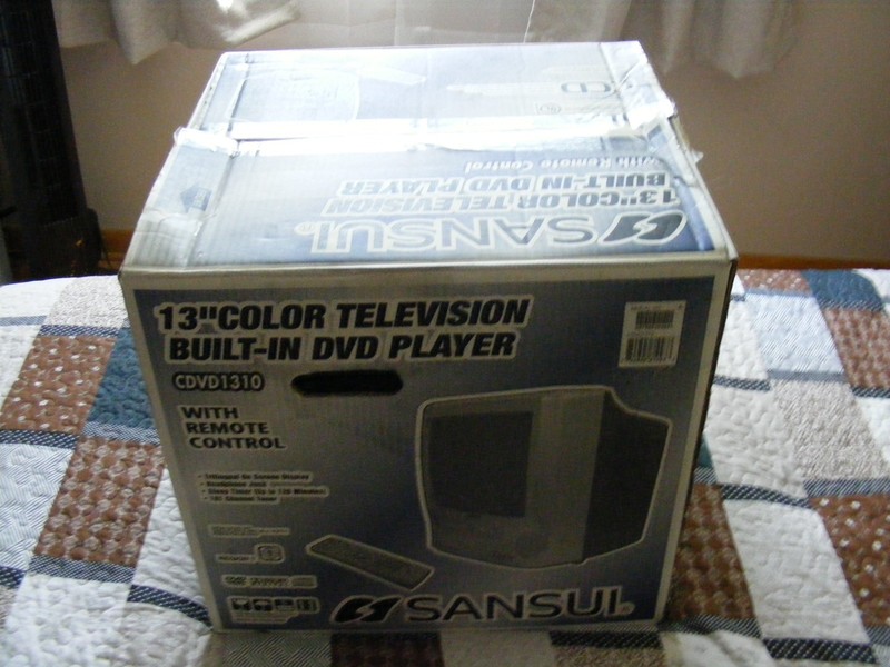 Hardly Used Sansui CDVD1310 13 inch Color CRT TV/Television with DVD Player