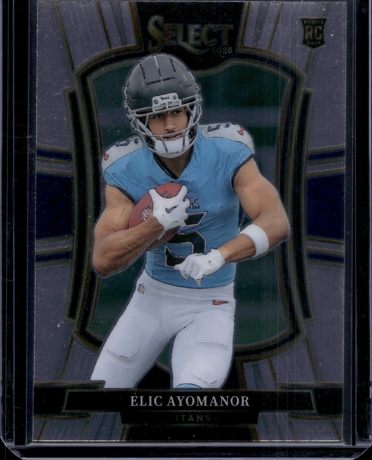 2025 Select Football #127 Elic Ayomanor Rookie Premier Level Silver Prizm