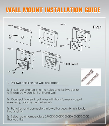 5CCT 12V 4W Low Voltage LED Step Light with Horizontal Louvered Faceplate for St - Picture 5 of 12