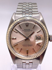 vintage Rolex Oyster Perpetual Datejust 1601 36mm silver dial fluted Jubilee