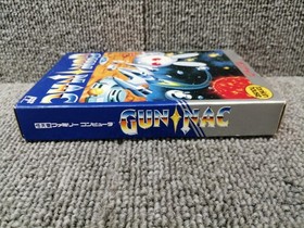 Gun-Nac Famicom NES Tonkin House Compile 1990 Japan Boxed Manual Rare Shooter