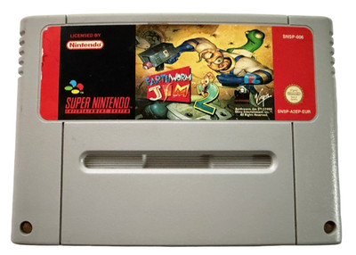 EarthWorm Jim 2 | Nintendo SNES | Nur Modul | Zustand: GUT