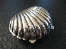 Pillendose Silber 800 Italien in Muschel Form Vintage Nr. 3 von ca. 1970